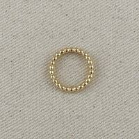 18k Gold Filled 2mm Beaded Band Ring