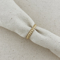 18k Gold Filled 2mm Beaded Band Ring