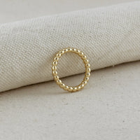 18k Gold Filled 2mm Beaded Band Ring