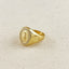 18k Gold Filled Lady Of Grace CZ Signet Ring