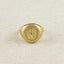 18k Gold Filled Lady Of Grace CZ Signet Ring