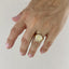 18k Gold Filled Lady Guadalupe CZ Signet Ring