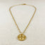 18k Gold Filled Cross Plate Charm Necklace