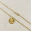 18k Gold Filled Cross Plate Charm Necklace