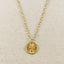 18k Gold Filled Cross Plate Charm Necklace