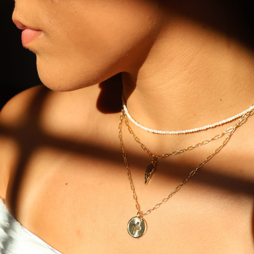 18k Gold Filled Angel Wing Necklace