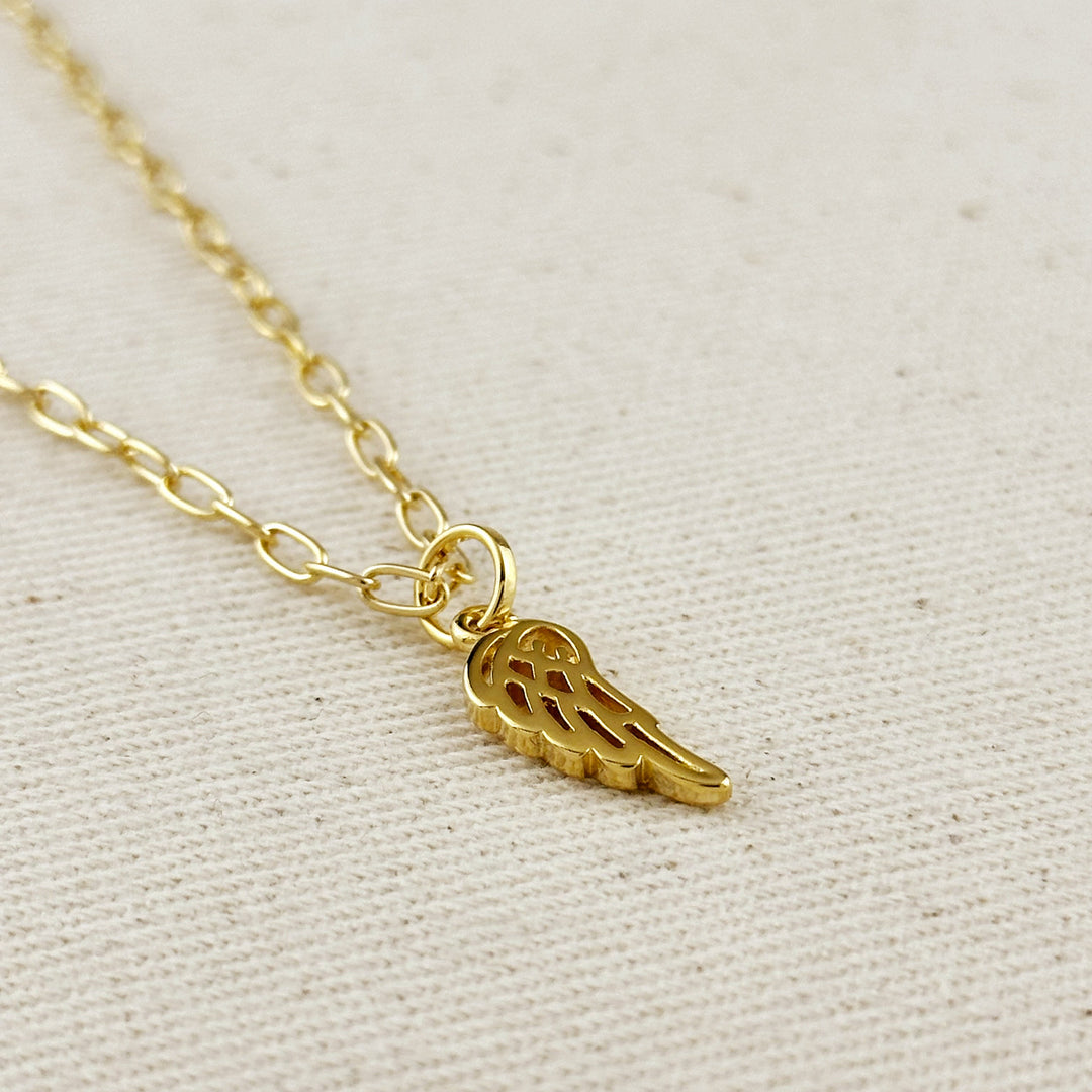 18k Gold Filled Angel Wing Necklace