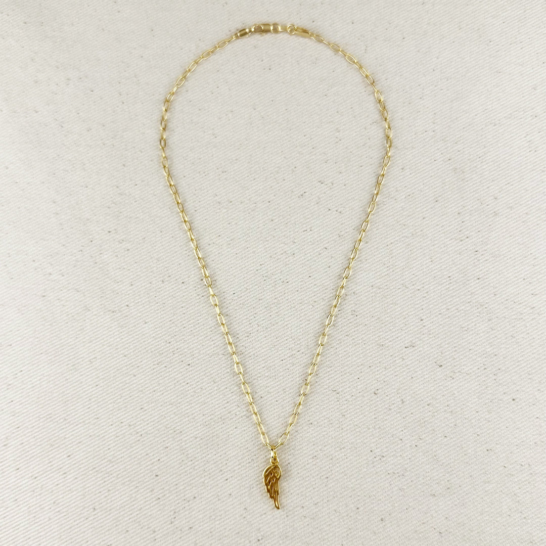18k Gold Filled Angel Wing Necklace