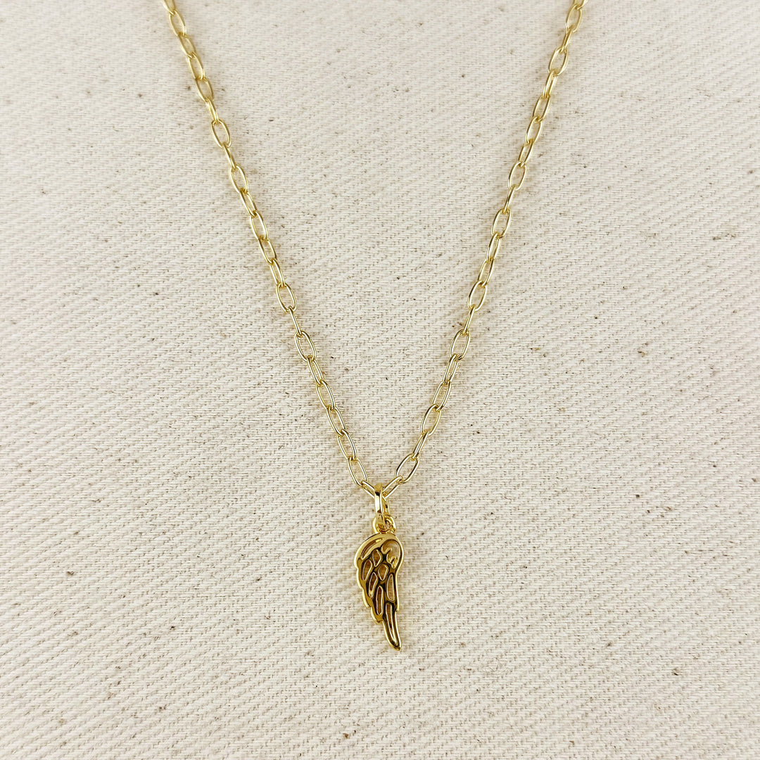 18k Gold Filled Angel Wing Necklace