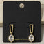Twisted Rope Oval Cz Drop Earrings: G