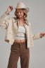 VINTAGE OXFORD CANVAS TWILL JACKET: TAUPE/BROWN