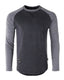 Athletic Fit Retro Contrast Raglan Tee - Charcoal
