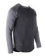 Athletic Fit Retro Contrast Raglan Tee - Charcoal