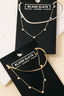 Layered Snake Chain And Lariat Necklace: S