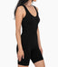 Ribbed Seamless Shortsie Romper - Black