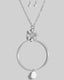 Flower Pearl And Large Hoop Pendant Layered Necklace Set