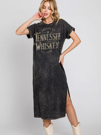 Tennessee Whiskey Graphic Dress - Mineral Black