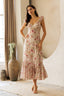 Floral Ruffle Strap Midi Dress