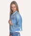 Distressed Vintage Frayed Hem Jacket - Light