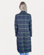 Plaid Wool Coat - Blue Multi