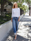 WENDI HIGH RISE CUFFED BARREL LEG JEANS
