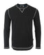 Crewneck Raw Cut Edge Vintage Tee - Black