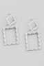 Rectangle Knot Drop Earrings