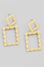 Rectangle Knot Drop Earrings