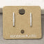 18K Gold Dipped Cz Pave Bar Stud Earrings: G