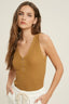 V-Neck Sweater Tank Top - Mustard