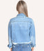 Distressed Vintage Frayed Hem Jacket - Light