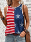USA Flag Printed Tank Top
