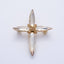 Marquise Rhinestone Tied Cross Pin Brooch