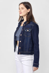 Classic Vintage Denim Jacket - Solid Dark