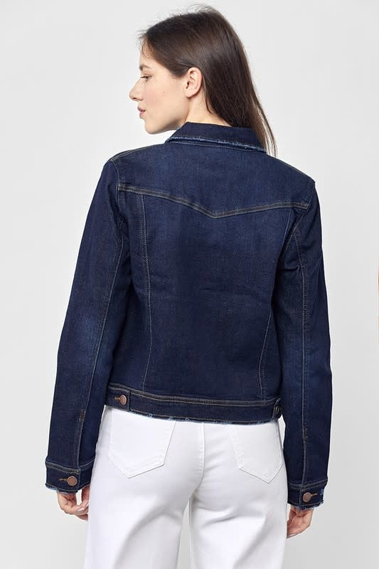 Classic Vintage Denim Jacket - Solid Dark