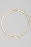 Round Rhinestone Link Necklace