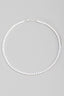 Round Rhinestone Link Necklace