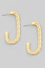 Wheat Chain Oval Hoop Earrings