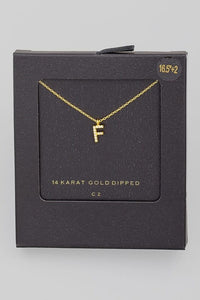 Gold Dipped Pave Initial Necklace