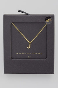 Gold Dipped Pave Initial Necklace