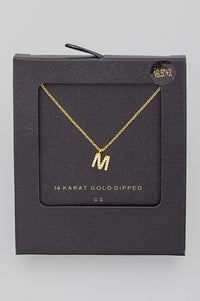 Gold Dipped Pave Initial Necklace