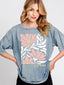 Grow W/ Grace Graphic Tee - Mineral Vintage Blue