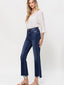 Astrid Distressed Hem Kick Flare Jeans