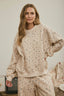 DITSY FLORAL BOXY CREW NECK SWEATSHIRT: KHAKI MULTI