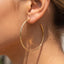 18K Gold Dipped Thin Oversized Hoop Earrings: GD