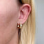 Wide Cz Clicker Hoop Earrings