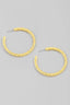 Wheat Chain Link Hoop Earrings
