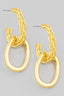 Oval Chain Link Dangle Earrings