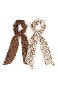 Cheetah Print Ribbon Hair Tie
