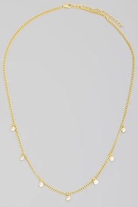 Sterling Silver Stud Station Necklace